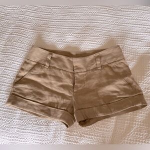 Alice and Olivia tan shorts
